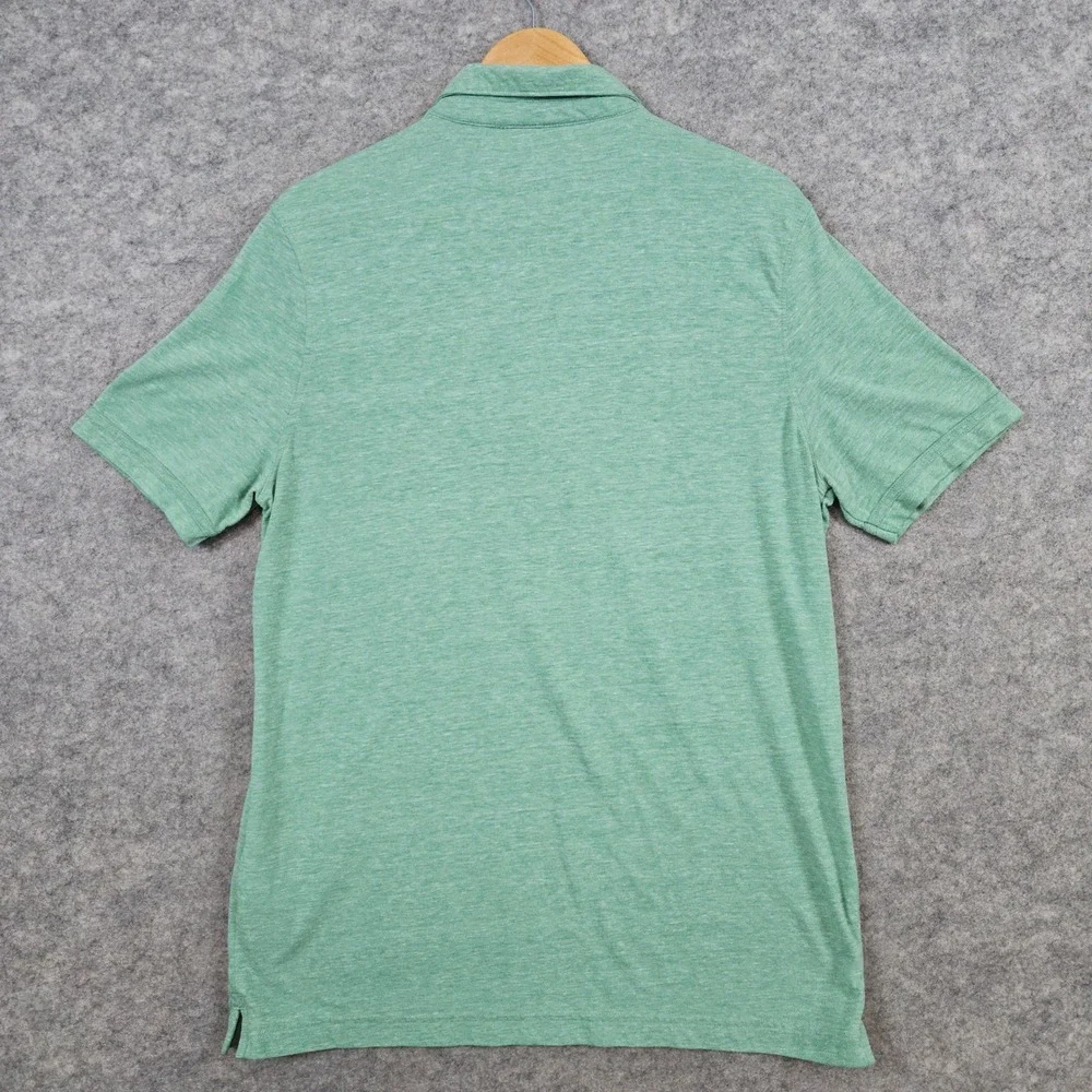 Banana Republic Vintage Men's Heathered Green Polo Shirt Size L Golf Summer HOLE